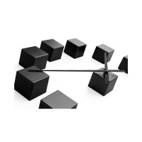 Dizajnové nástenné nalepovacie hodiny Future Time FT3000BK Cubic black